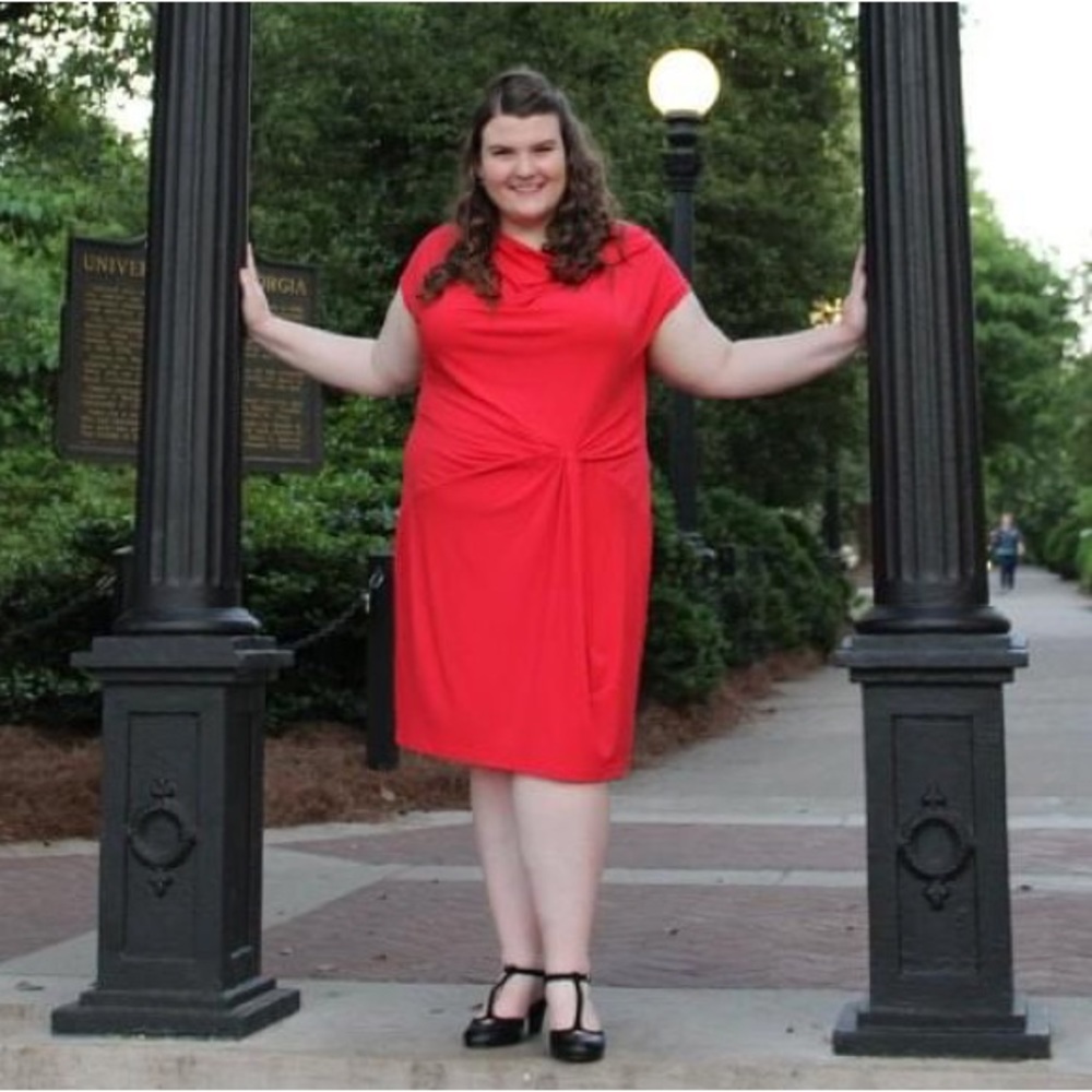 Michael Kors Red Toga Style Dress
